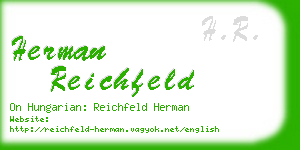 herman reichfeld business card